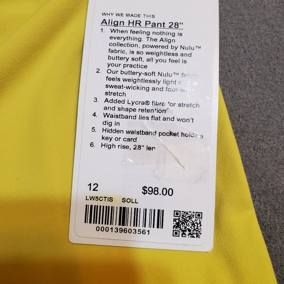 lululemon Align HR pant 28" - Picture 3 of 4